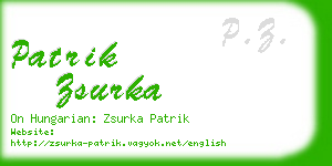 patrik zsurka business card